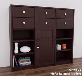 Massivholz kommode mit 6 Schubladen schmale tiefe 136x123x33cm Contra kiefer massiv dunkelbraun kolonial lackiert bei Casademobila Goslar Massivholz kommode mit 6 Schubladen schmale tiefe 136x123x33cm Contra kiefer massiv dunkelbraun kolonial lackiert bei Casademobila Goslar