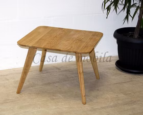 Massivholz Stubentisch 65x47x65 cm Wildeiche natur geölt Casademobila Goslar