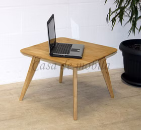 Massivholz Kaffeetisch 65x47x65 cm Wildeiche natur geölt Casademobila Goslar