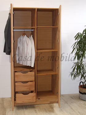 Echtholz Wäscheschrank höhe 205 cm TOLLY 2 türig Kernbuche massiv geölt casademobila Goslar Echtholz Wäscheschrank höhe 205 cm TOLLY 2 türig Kernbuche massiv geölt casademobila Goslar