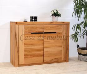 Anrichte HORIZONT 2türig 128x94x45cm Massivholz Kernbuche massiv natur geölt von Casademobila Goslar
