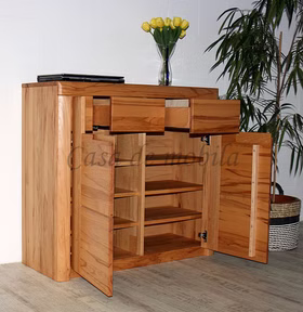 Echtholz Flurschrank mit Holzgriffe 2türig HORIZONT 102x94x40cm Kernbuche massiv natur geölt Casa de mobila Goslar Echtholz Flurschrank mit Holzgriffe 2türig HORIZONT 102x94x40cm Kernbuche massiv natur geölt Casa de mobila Goslar
