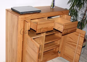 Schuhschrank 102x94x40cm HORIZONT Kernbuche massiv geölt Holzgriffe Schuhschrank 102x94x40cm HORIZONT Kernbuche massiv geölt Holzgriffe