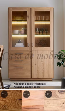Massivholz Vitrinenschrank Vitrine TREVA 115x202x42cm Kernbuche, Asteiche natur oder Bianco geölt Wimmer Casa de Mobila Goslar Massivholz Vitrinenschrank Vitrine TREVA 115x202x42cm Kernbuche, Asteiche natur oder Bianco geölt Wimmer Casa de Mobila Goslar