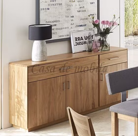 Anrichte TREVA 170x86x42cm massiv geölt, 3-türig, 2 Schubladen Vollholz Anrichte 3 türig TREVA 170x86x42cm Kernbuche massiv natur geölt Wimmer Casa de mobila Goslar