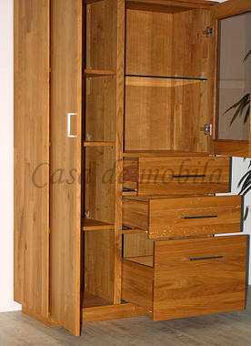 Massivholz Schrank mit Schubladen TREVA 98x163x42cm Asteiche natur geölt Wimmer Casa de Mobila