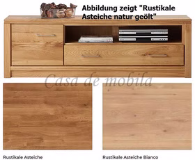 Massivholz TV Lowboard Arumo 162x51x41cm Rustikale Asteiche massiv natur oder Bianco geölt Casademobila Goslar Massivholz TV Lowboard Arumo 162x51x41cm Rustikale Asteiche massiv natur oder Bianco geölt Casademobila Goslar