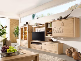 Wohnwand TV-Kommode breit Arumo 222x51x41cm Wildeiche massiv bianco geölt Casa de mobila Goslar Wimmer design Wohnwand TV-Kommode breit Arumo 222x51x41cm Wildeiche massiv bianco geölt Casa de mobila Goslar Wimmer design