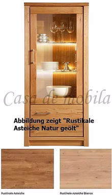 Glasvitrine massiv geoelt Glasvitrine massiv geoelt