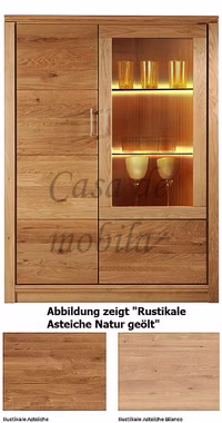Massivholz Hochschrank mit schublade und glastür rechts Arumo 117x159x40cm geölt Asteiche massiv natur oder bianco geölt Casa de mobila Goslar Massivholz Hochschrank mit schublade und glastür rechts Arumo 117x159x40cm geölt Asteiche massiv natur oder bianco geölt Casa de mobila Goslar