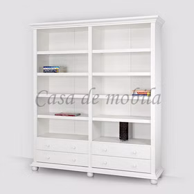 Massivholz Standregal Landhaus 180x203x45cm KOPENHAGEN Fichte massiv weiß lackiert Casa de mobila Goslar Massivholz Standregal Landhaus 180x203x45cm KOPENHAGEN Fichte massiv weiß lackiert Casa de mobila Goslar