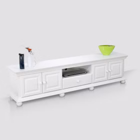 Massivholz TV-schrank 220x55x45cm KOPENHAGEN Fichte massiv weiß Landhausstil Massivholz TV-schrank 220x55x45cm KOPENHAGEN Fichte massiv weiß Landhausstil