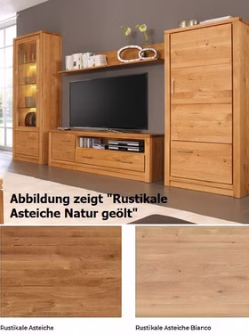 Asteiche massiv Anbauwand