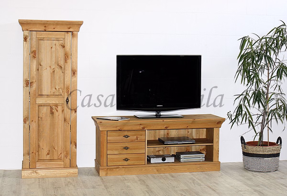 Anbauwand 2teilig 209x163x45cm BERGEN Kiefernholz gelaugt geölt Anbauwand 2teilig 209x163x45cm BERGEN Kiefer massiv gelaugt geölt Casa de mobila Goslar
