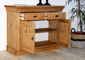 Wohnwand 3teilig 239x163x45cm BERGEN Kiefer massiv Massivholz kommode BERGEN Kiefer massiv gelaugt geölt Casa de mobila Goslar