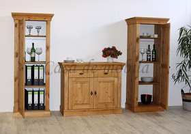 Wohnwand 3teilig 239x163x45cm BERGEN Kiefer massiv Massivholz Schrankwand 3teilig 239x163x45cm BERGEN Kiefer massiv gelaugt geölt Casa de mobila Goslar
