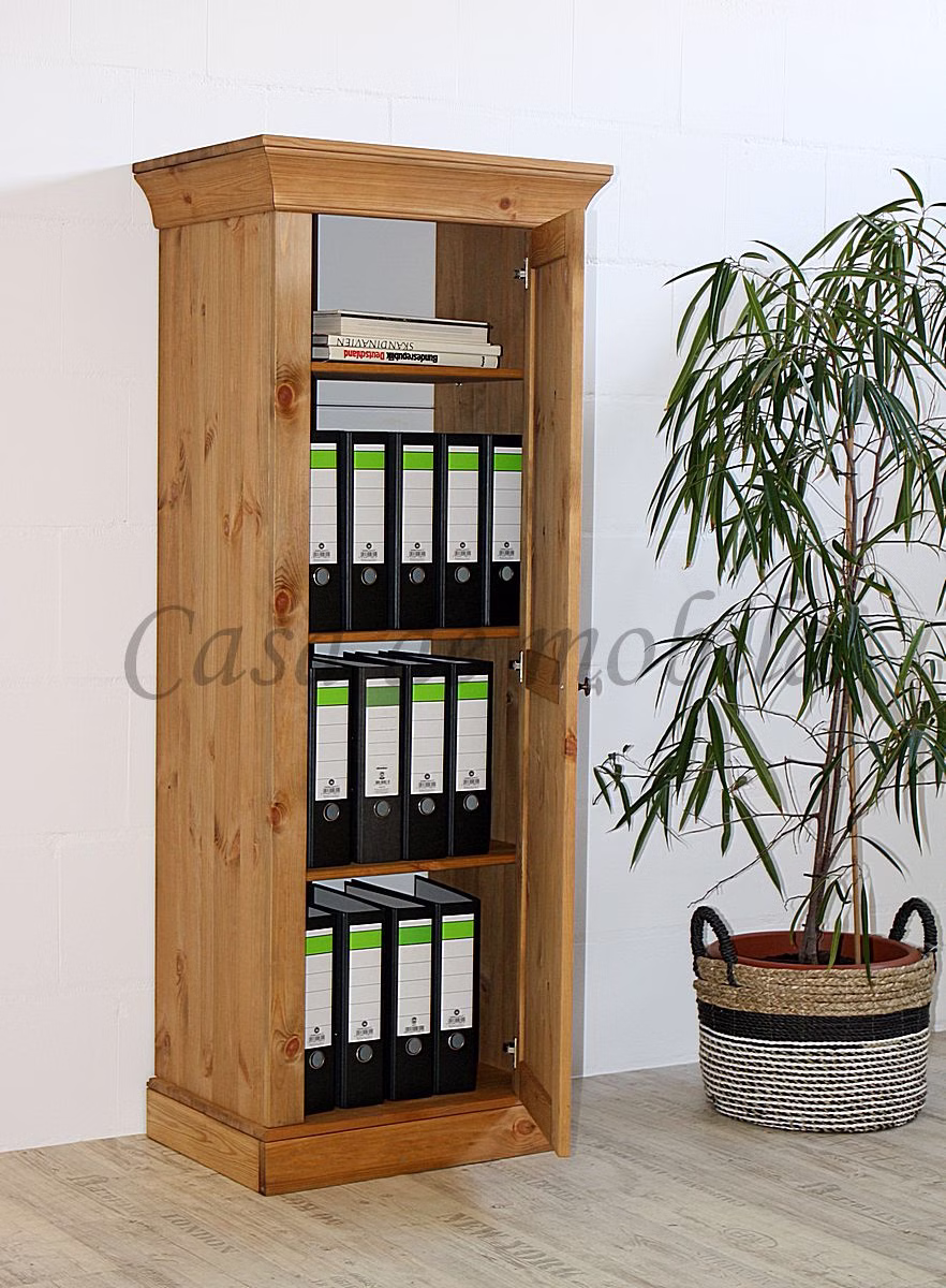 Wohnwand 2teilig 173x163x45cm BERGEN Kiefer gelaugt geölt Büroschrank 1 türig BERGEN Kiefer massiv gelaugt geölt Casa de mobila Goslar