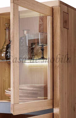 Highboard 103x148x40cm CENTRO Wildeiche mit Hirnholz massiv natur geölt von Casademobila Goslar