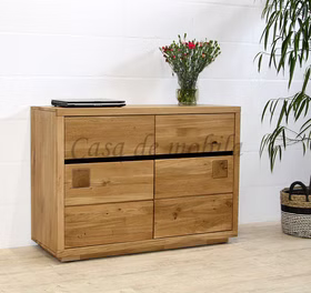 Massivholz Kommode mit Stirnholz CENTRO 120x85x40cm Wildeiche massiv natur geölt Casa de mobila Goslar Massivholz Kommode mit Stirnholz CENTRO 120x85x40cm Wildeiche massiv natur geölt Casa de mobila Goslar