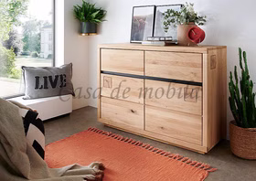 Massivholz Sideboard mit Stirnholz CENTRO 120x85x40cm Wildeiche massiv natur geölt Casa de mobila Goslar Massivholz Sideboard mit Stirnholz CENTRO 120x85x40cm Wildeiche massiv natur geölt Casa de mobila Goslar