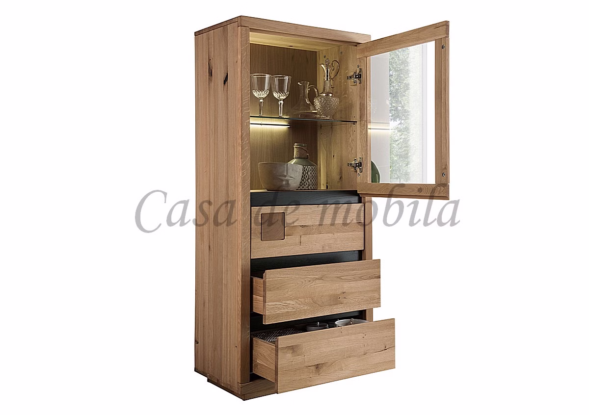 Wohnzimmer vitrine klein mit Hirnholz Wildeiche natur geölt Casa de mobila Goslar Wohnzimmer vitrine klein mit Hirnholz Wildeiche natur geölt Casa de mobila Goslar