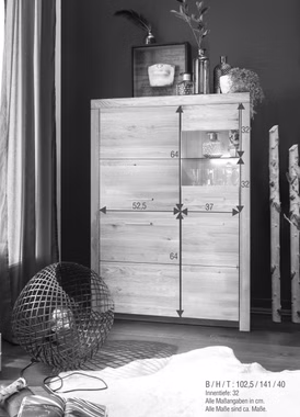 Massivholz Hochschrank mit glastür Eike 102x141x40cm Wildeiche massiv natur geölt Casa de mobila Goslar Massivholz Hochschrank mit glastür Eike 102x141x40cm Wildeiche massiv natur geölt Casa de mobila Goslar