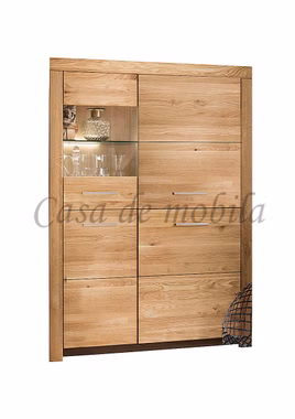 Massivholz Geschirrschrank mit Glastür links Eike 102x141x40cm Wildeiche massiv natur geölt Casa de mobila Goslar Massivholz Geschirrschrank mit Glastür links Eike 102x141x40cm Wildeiche massiv natur geölt Casa de mobila Goslar