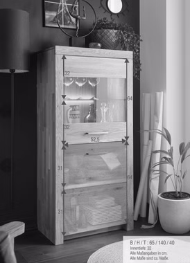 Highboard Eike eiche natur geölt casademobila Goslar Highboard Eike eiche natur geölt casademobila Goslar