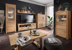 Eike Wohnzimmerschrank schmal massivholz Wildeiche natur geölt casademobila Goslar Eike Wohnzimmerschrank schmal massivholz Wildeiche natur geölt casademobila Goslar