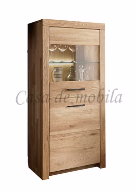 schmale Vitrinenschrank massivholz Wildeiche massiv natur geölt casademobila Goslar schmale Vitrinenschrank massivholz Wildeiche massiv natur geölt casademobila Goslar