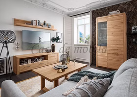 Wohnzimmer-Fernsehschrank breit 170 cm Wildeiche massiv natur geölt casademobila Goslar Wohnzimmer-Fernsehschrank breit 170 cm Wildeiche massiv natur geölt casademobila Goslar