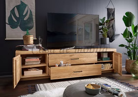 breite TV Kommode Eike 223 cm Wildeiche massiv natur geölt casademobila Goslar breite TV Kommode Eike 223 cm Wildeiche massiv natur geölt casademobila Goslar
