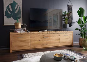 Massivholz TV Kommode breit Eike 223x56x40 cm Wildeiche massiv natur geölt casademobila Goslar Massivholz TV Kommode breit Eike 223x56x40 cm Wildeiche massiv natur geölt casademobila Goslar