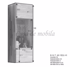 Massivholz Wandvitrine hängend MADERA 40x123x41cm Wildeiche massiv natur geölt, 1035460311 Casa de mobila Goslar Massivholz Wandvitrine hängend MADERA 40x123x41cm Wildeiche massiv natur geölt, 1035460311 Casa de mobila Goslar