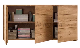 Geschirrkommode Madera 172x84x41 cm eiche massiv natur geölt Geschirrkommode Madera 172x84x41 cm Wildeiche massiv natur geölt Casa de mobila Goslar