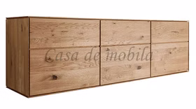 Massivholz Hängekommode 3-türig MADERA 172x52x41cm Wildeiche massiv natur geölt Casa de mobila Goslar