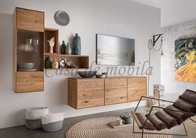 Massivholz Hängeboard 172x52x41cm MADERA Wildeiche massiv natur geölt von Casademobila Goslar
