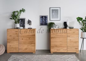 Massivholz Anrichte 2 türig MADERA 97x82x41cm Wildeiche massiv natur geölt, 1035460811+0911- Casa de mobila Goslar Massivholz Anrichte 2 türig MADERA 97x82x41cm Wildeiche massiv natur geölt, 1035460811+0911- Casa de mobila Goslar