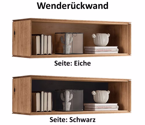 Massivholz Hängekommode 2-türig MADERA 97x82x41cm Wildeiche massiv natur geölt Casa de mobila Goslar