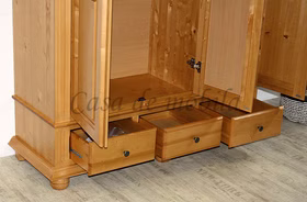 Schubladen Garderobenschrank CASTELL Fichte massiv honigfarben lackiert von Casademobila Goslar Schubladen Garderobenschrank CASTELL Fichte massiv honigfarben lackiert von Casademobila Goslar