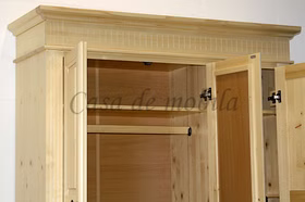 Kleiderschrank 143x192x51cm CASTELL Fichte natur lackiert Massivholz Kleiderschrank 143x192x51cm CASTELL Fichte natur lackiert von Casademobila Goslar