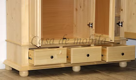 Kleiderschrank 143x192x51cm CASTELL Fichte natur lackiert Massivholz Garderobenschrank 143x192x51cm CASTELL Fichte natur lackiert von Casademobila Goslar