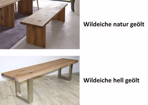 Massivholz Tisch BINZ 180/220/260x75x102cm Metall-Füße Chrom Wildeiche massiv Bianco geölt Casa de mobila Goslar Massivholz Tisch BINZ 180/220/260x75x102cm Metall-Füße Chrom Wildeiche massiv Bianco geölt Casa de mobila Goslar