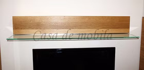 Wandboard 120x19x26cm ACERRO rustikale Asteiche massiv Hängeregal Wandboard 120x19x26cm ACERRO rustikale Asteiche massiv Hängeregal