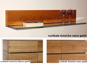 Wandboard 120x19x26cm ACERRO rustikale Asteiche massiv Hängeregal Wandboard 120x19x26cm ACERRO rustikale Asteiche massiv Hängeregal