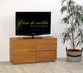 TV-Lowboard 121x64x56cm ACERRO rustikale Asteiche massiv geölt TV-Lowboard 121x64x56cm ACERRO rustikale Asteiche massiv geölt