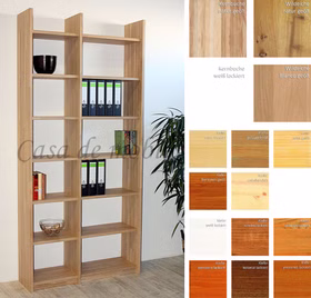 Bücherregal schmal holz CONTRA kiefer massiv natur,gelaugt geölt,weiss.braun kolonial,kernbuche,Eiche casa de mobila Goslar