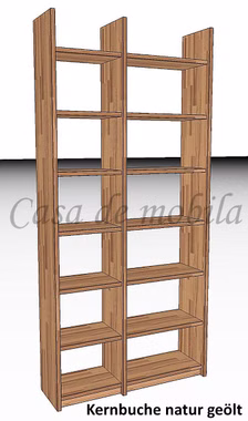 Massivholz Bücherregal Wandregal Büroregal Regal holz CONTRA Buche kernbuche massiv geölt casademobila