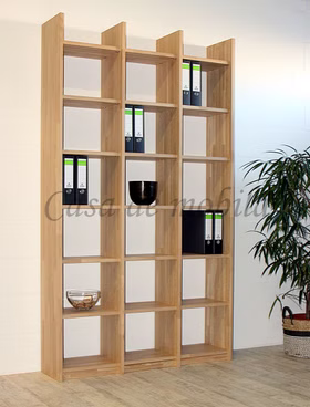 Regal-136x236-Contra-Wildeiche-Bianco-5-Projekt216-61.jpg Massivholz Bücherwand 136x236x33cm CONTRA Eiche massiv weiss Bianco Casa de mobila Goslar