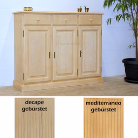 Sideboard Landhaus PINEA Pinie massiv decape sandfarbe Honig mediterano casademobila Goslar Sideboard Landhaus PINEA Pinie massiv decape sandfarbe Honig mediterano casademobila Goslar